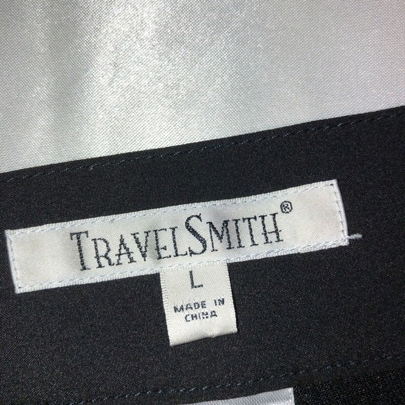 TravelSmith Skorts Black Flare Zipper Pockets Elastic Waist Womens Size L - Picture 7 of 11